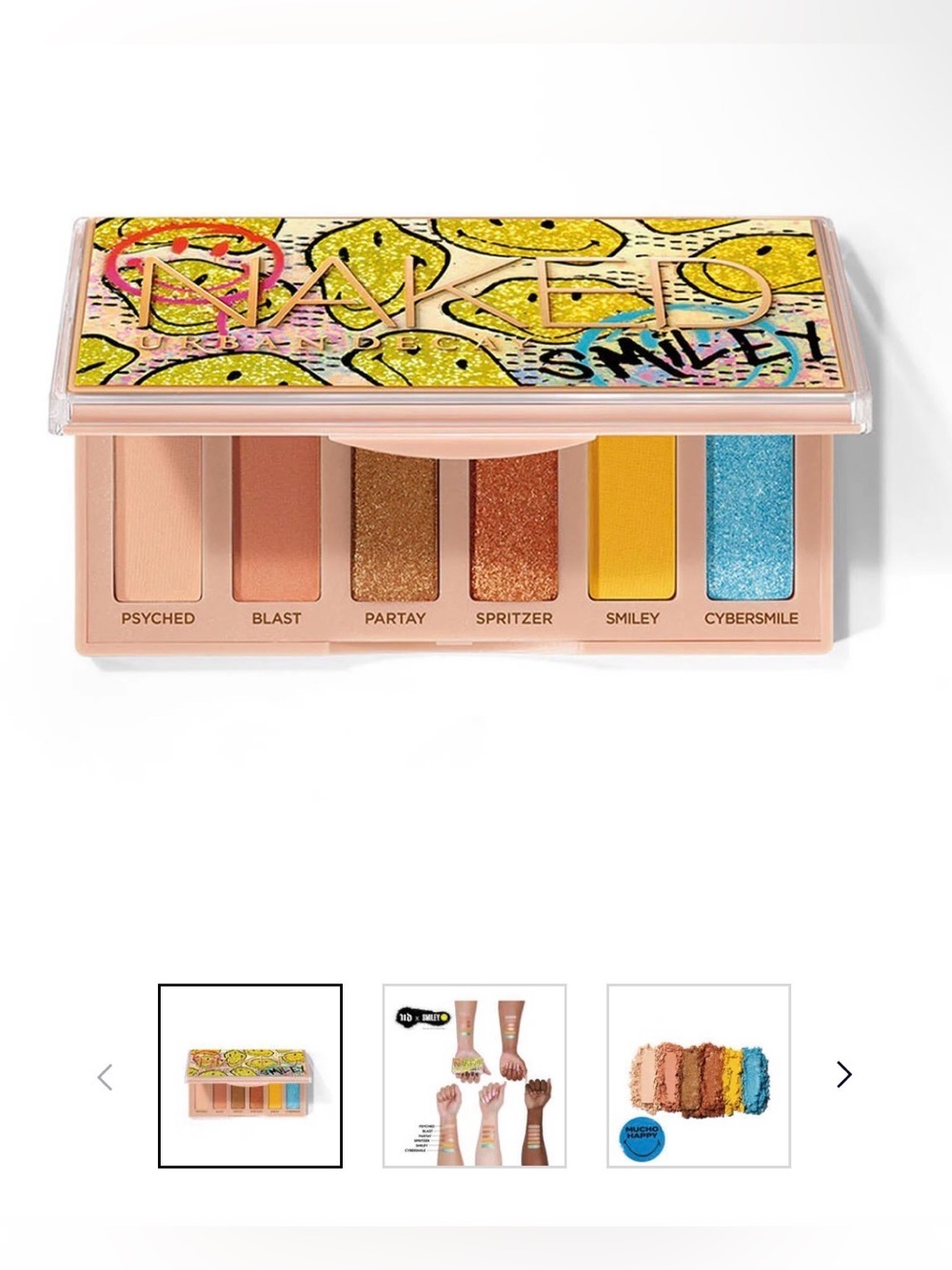 Urban Decay NAKED Smile Eyeshadow Palette — Yellow & Blue with Warm Neutrals